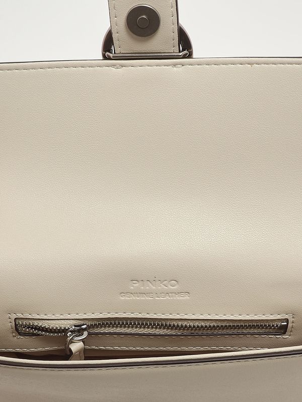 5. Sac femme Love One Slouchy Baby en cuir Blanc Pinko 105353a0qo
