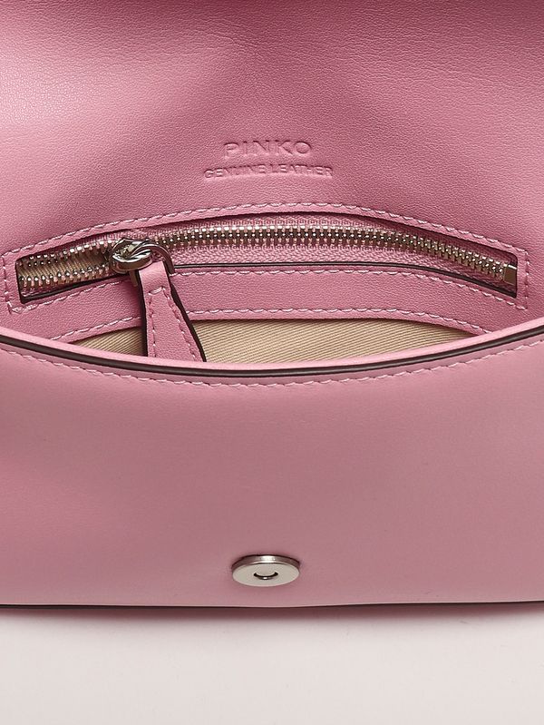 5. Borsa donna Love One Slouchy Baby in pelle Rosa Pinko 105353a0qo
