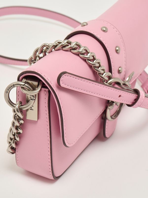 6. Borsa donna Love One Slouchy Baby in pelle Rosa Pinko 105353a0qo