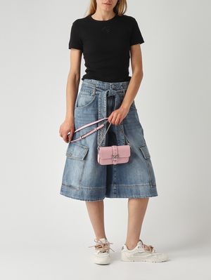 2. Borsa donna Love One Slouchy Baby in pelle Rosa