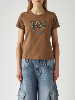 1. Quentin women's cotton T-shirt Brown