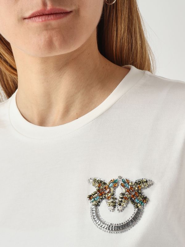 5. T-shirt donna Strepitoso in cotone Bianco Pinko 105526a33f