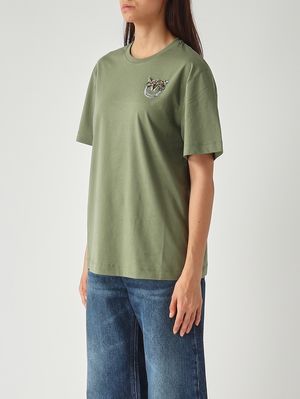 3. Women's "Strepitoso" cotton t-shirt Green