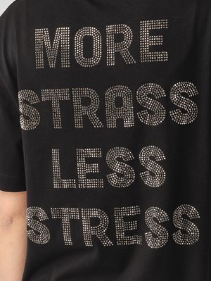 5. Camiseta de mujer "Strepitoso" de algodón. Negro