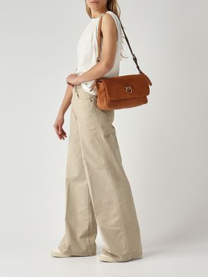2. Borsa donna Click Soft Baguette in suede Marrone
