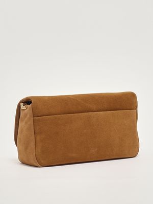 3. Borsa donna Click Soft Baguette in suede Marrone