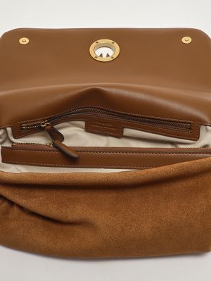 5. Borsa donna Click Soft Baguette in suede Marrone