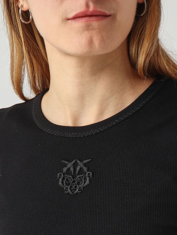 5. T-shirt femme Brughero en coton stretch Noir Pinko 106815a3al