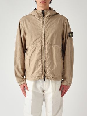 1. Giacca uomo in tessuto calandrato intrecciato Panama Beige