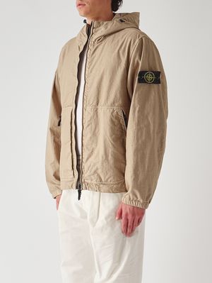 3. Giacca uomo in tessuto calandrato intrecciato Panama Beige