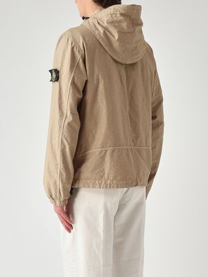 4. Giacca uomo in tessuto calandrato intrecciato Panama Beige
