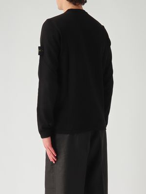 4. Maglia uomo in cotone biologico grezzo a maglia rasata Nero