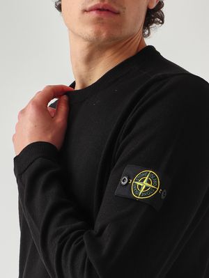 5. Maglia uomo in cotone biologico grezzo a maglia rasata Nero