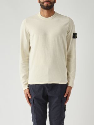 1. Maglia uomo in cotone biologico grezzo a maglia rasata Avorio