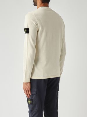 4. Maglia uomo in cotone biologico grezzo a maglia rasata Avorio
