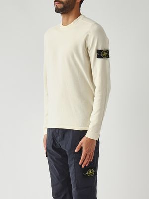 3. Maglia uomo in cotone biologico grezzo a maglia rasata Avorio