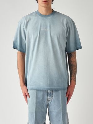 1. Herren-T-Shirt aus gekämmtem Baumwolljersey Pastell-Hellblau