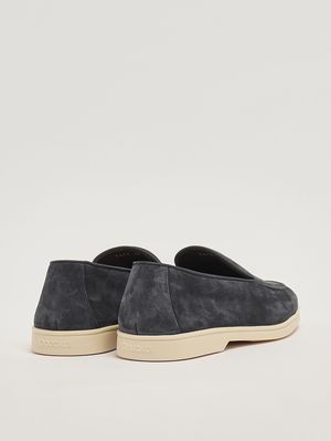 3. Men's suede moccasins Blue