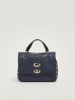 1. Borsa donna Postina baby in pelle cactus Blue Soffio Di Vetro