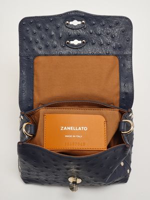4. Borsa donna Postina baby in pelle cactus Blue Soffio Di Vetro