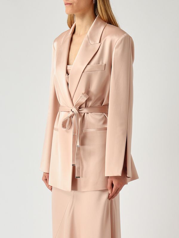 3. Blazer Rapa para mujer en tejido con efecto satinado. Rosa Pinko 106589a1y5