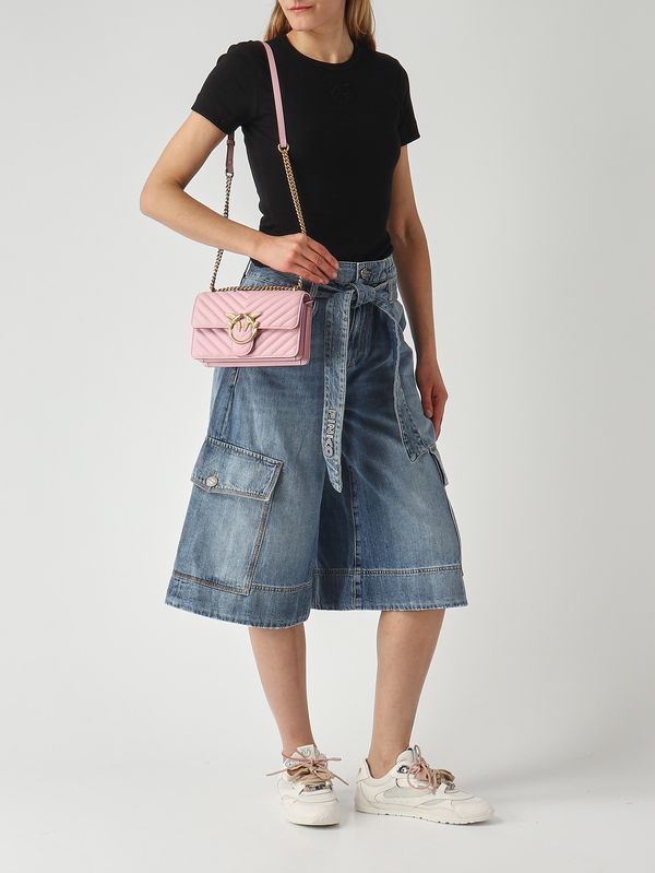 2. Bermuda donna Blonde in denim di cotone Denim Chiaro Pinko 106a323