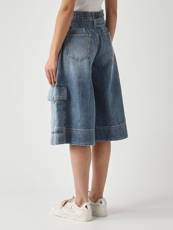 4. Bermuda donna Blonde in denim di cotone Denim Chiaro Pinko 106a323