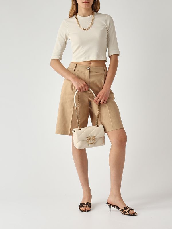 2. Kimberly Damenbluse aus Stretch-Baumwollcrêpe Beige Pinko 106635a32c
