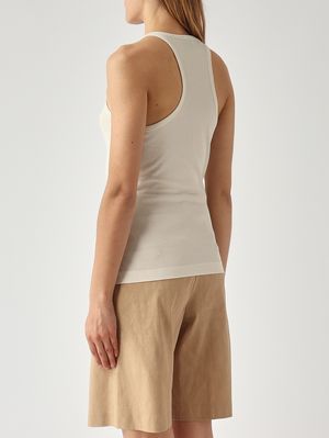 4. Canotta donna in cotone stretch Beige
