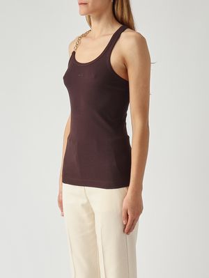3. Canotta donna in cotone stretch Marrone
