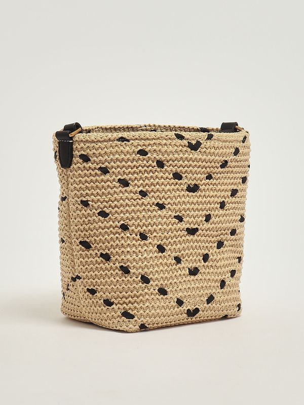 3. Borsa donna Bucket Mini in rafia Paglia-Nero Pinko 106835a391