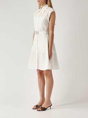3. Damenkleid Anaceta aus Baumwollpopeline Weiß