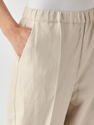 5. Pantalone donna Kenneth in misto lino Beige