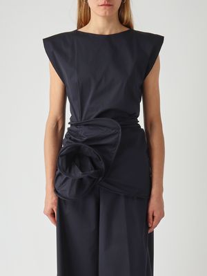 1. Alexa women's top in stretch cotton blend Midnight Blue