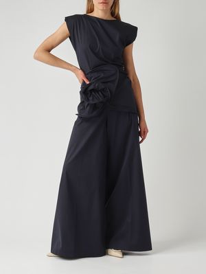 2. Alexa women's top in stretch cotton blend Midnight Blue