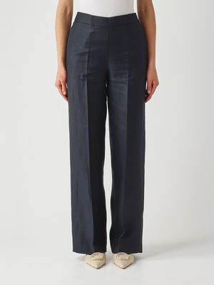 1. Cesira women's linen blend trousers Abyss