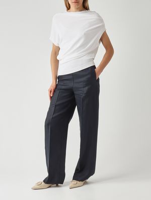 2. Cesira women's linen blend trousers Abyss