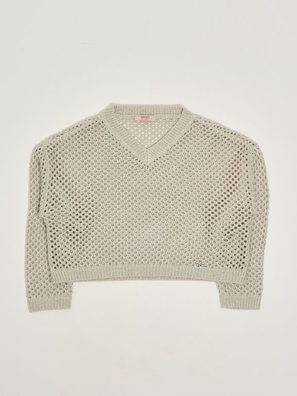 1. Girls' viscose Lurex top Natural Liu Jo ga6044ma76r