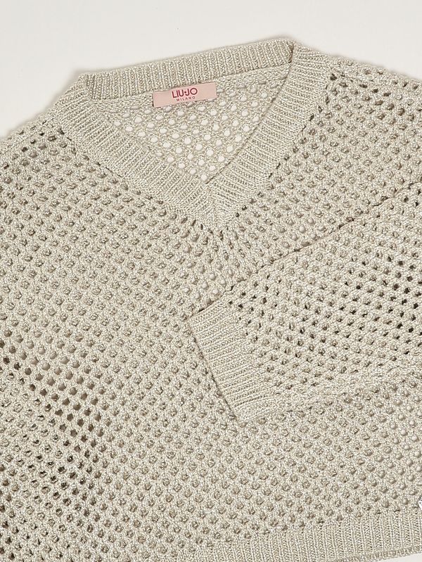 3. Girls' viscose Lurex top Natural Liu Jo ga6044ma76r