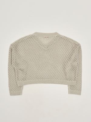 2. Pull pour fille en viscose et lurex Naturel