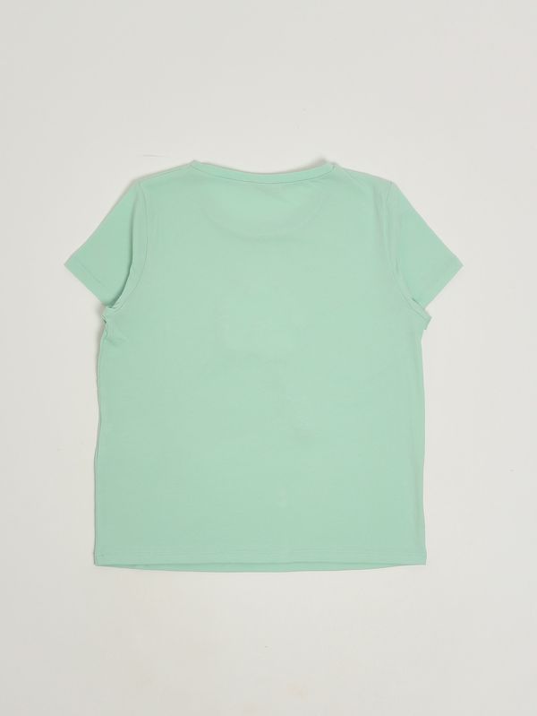2. T-shirt bambina in cotone stretch Verde Liu Jo ga6112js003