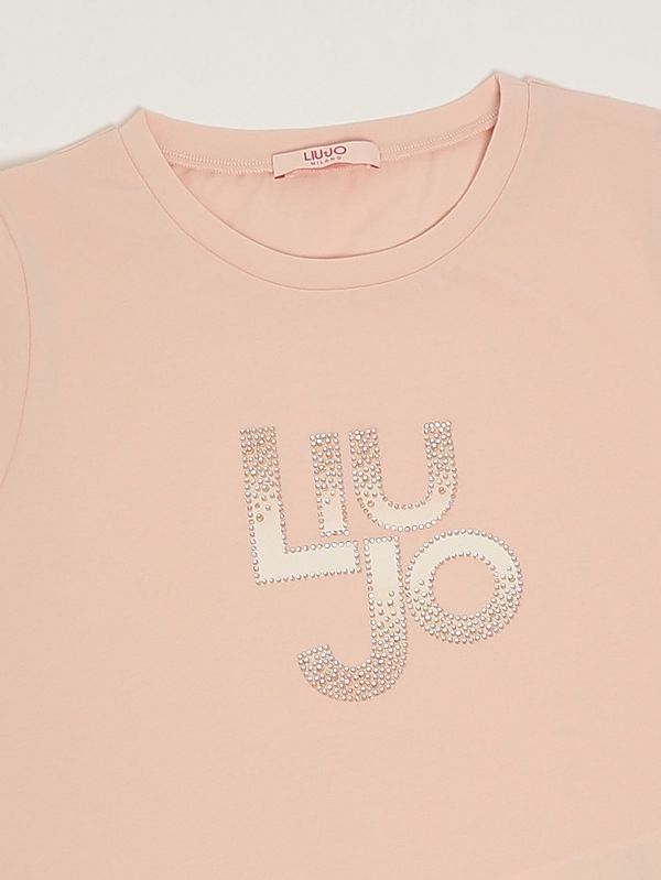 3. T-shirt bambina in cotone stretch Rosa Liu Jo ga6167js003