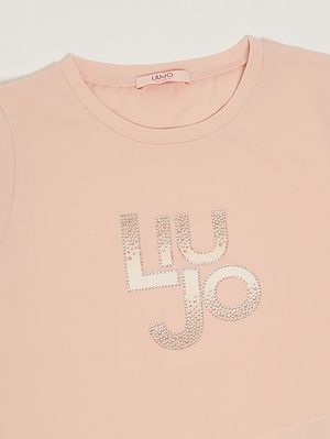 3. T-shirt bambina in cotone stretch Rosa