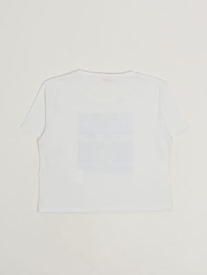 2. T-shirt bambina in cotone stretch Bianco