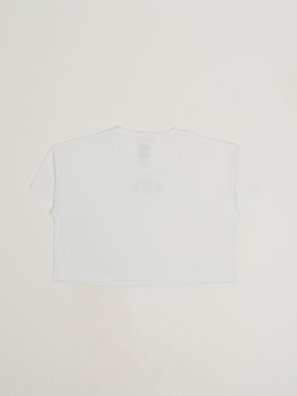 2. Camiseta de niña de algodón elástico Blanco natural Liu Jo ga6211js003