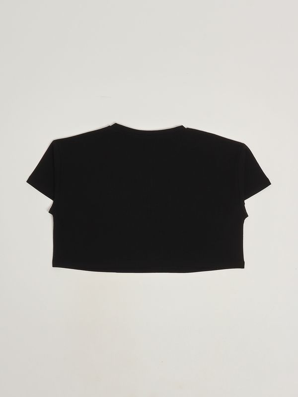 2. T-shirt bambina in cotone stretch Nero-Bianco Liu Jo ga6211js003