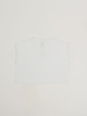 2. Camiseta de niña de algodón elástico Blanco natural
