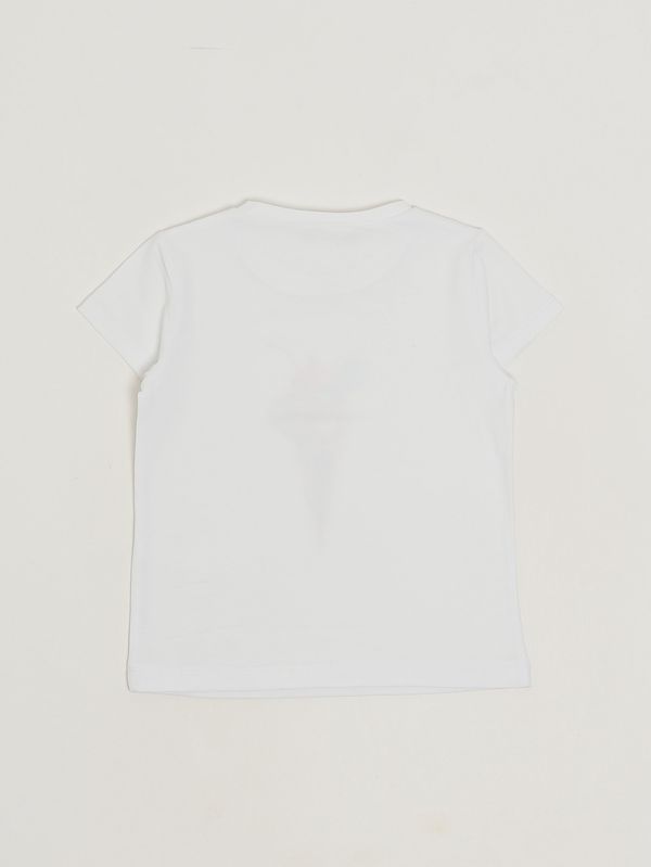 2. T-shirt bambina in cotone stretch Bianco Liu Jo ka6026js003