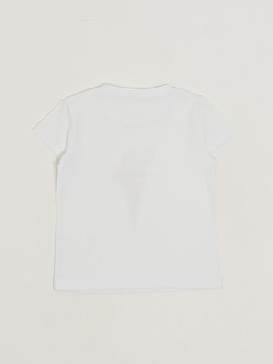 2. T-shirt bambina in cotone stretch Bianco