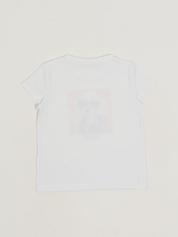 2. T-shirt bambina in cotone stretch Bianco Liu Jo ka6083js003
